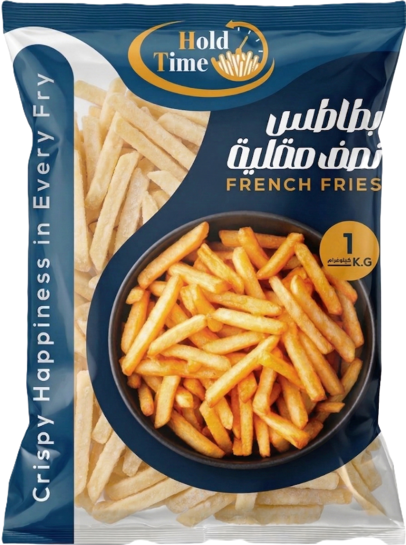 هولد تايم فودز الأزرق بطاطس نصف مقلية 7*7مل 1 كيلو
